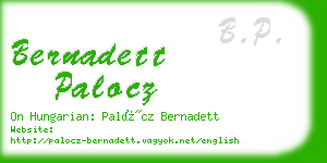 bernadett palocz business card